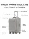 Lightweight Waterproof Oxford Front-Opening Spinner Luggage