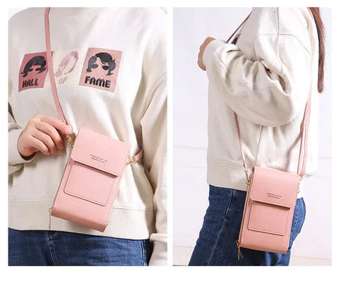 PU Leather Touchscreen Crossbody Bag