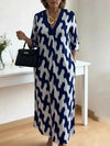 Elegant Art Print Midi Dress