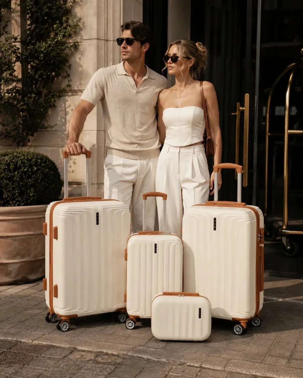 ✨50% OFF!  4 Piece Luggage Set Hardshell Suitcases